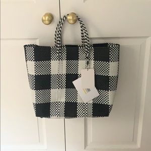 BRAND NEW / TRUSS Checkered straw tote